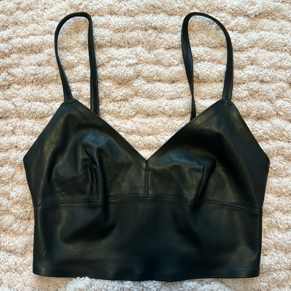 Zara PU Top